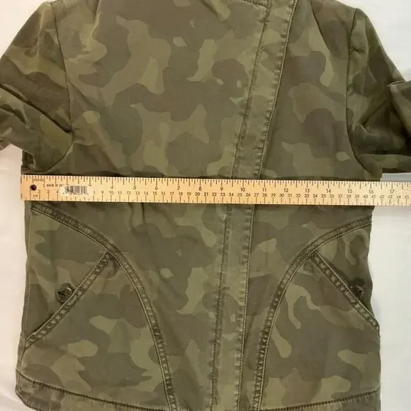 ANTHROPOLOGY MARRAKECH Camo Faravel Moto Utility Short Jacket Size Small - Picture 6 of 8